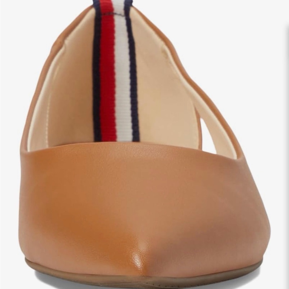 Tommy Hilfiger Cognac Velahi Pointed Toe Slingback Flats - Picture 4 of 8
